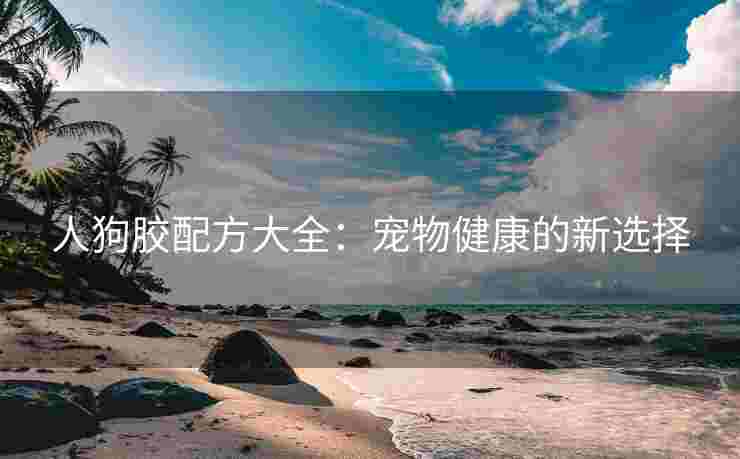 人狗胶配方大全：宠物健康的新选择
